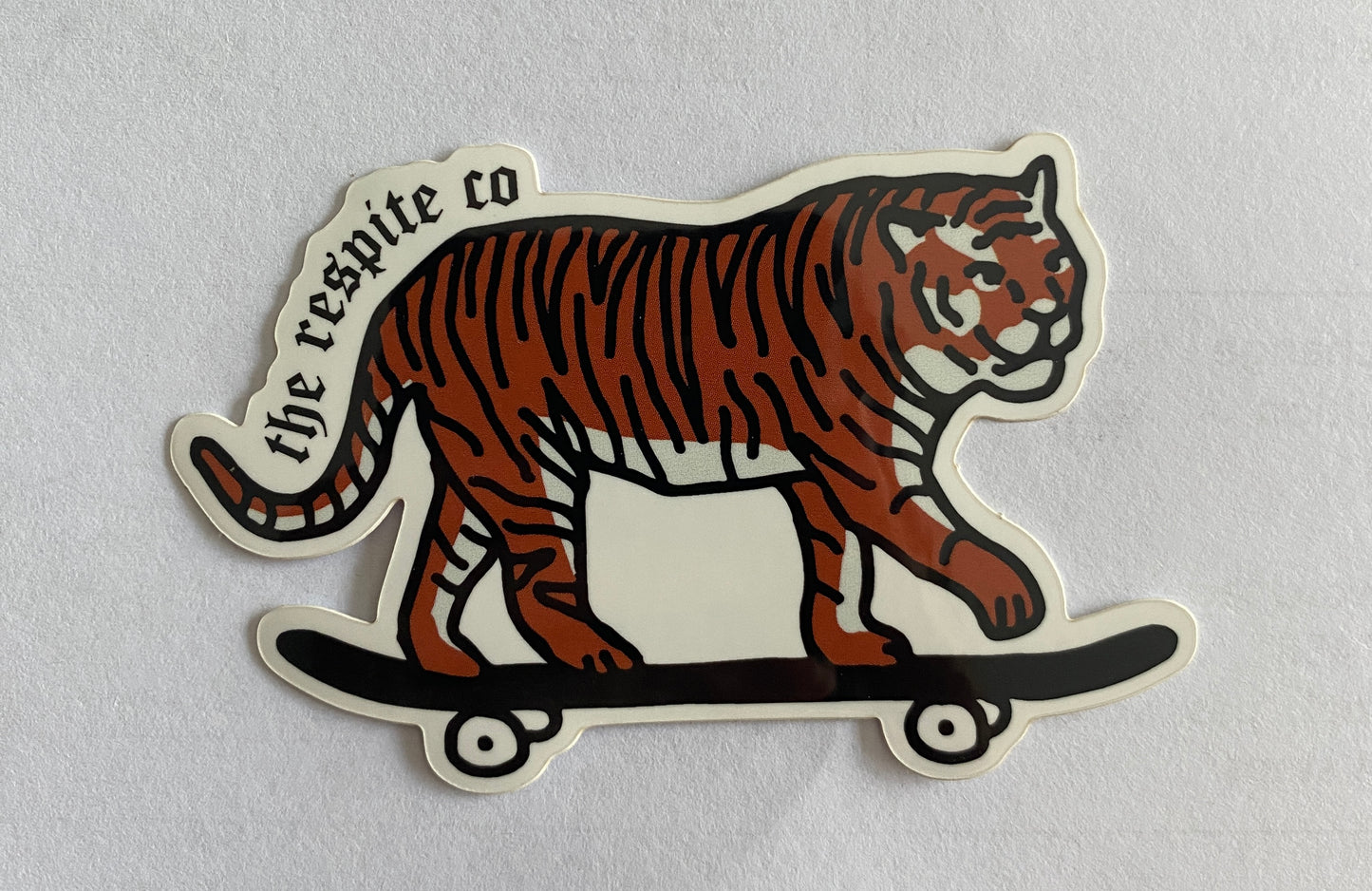 Skating Tiger Sticker